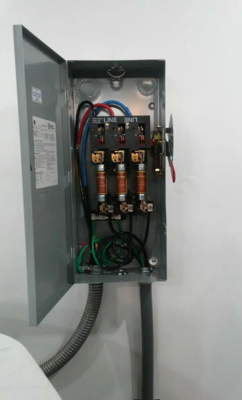 Three-phase disconnect switch installed for Electrical Wiring & Rewiring in Argyle