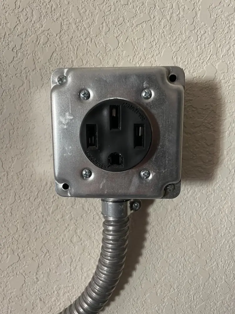 NEMA 14-50 outlet installed for Electrical Panel Upgrade in Argyle