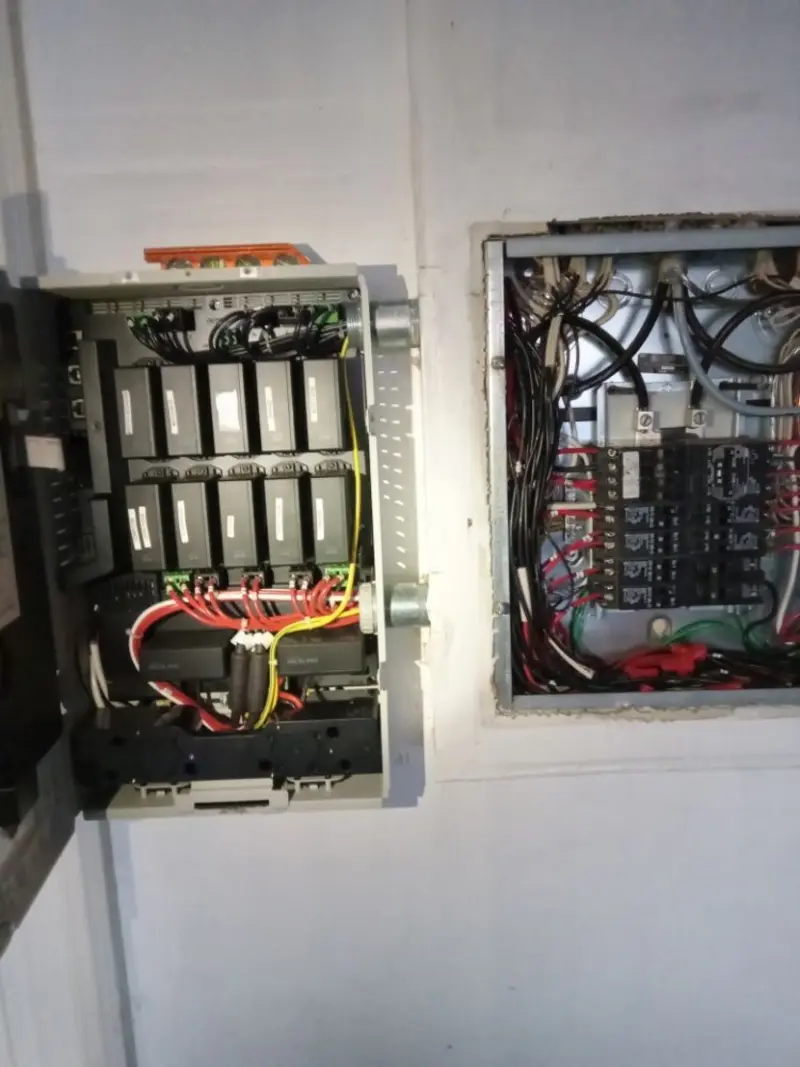 Electrical panel upgrade completed for Security Camera Wiring in Argyle